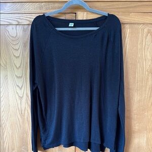 Old Navy Luxe Charcoal Long Sleeve Top